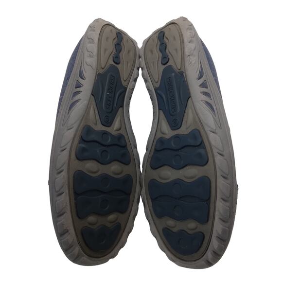 🍒 Skechers Slip On Sneakers Size 8 Denim Navy Blue - Picture 6 of 6